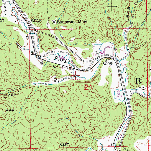 Topographic Map of Patterson Creek, SD