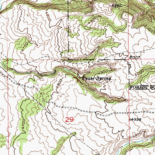 Topographic Map of Pease Spring, SD