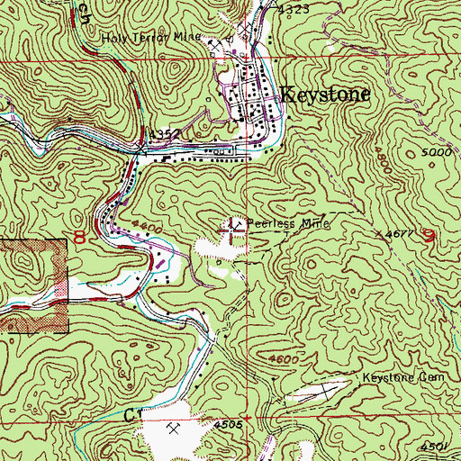 Topographic Map of Peerless Mine, SD