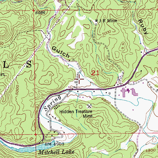 Topographic Map of Penalua Gulch, SD