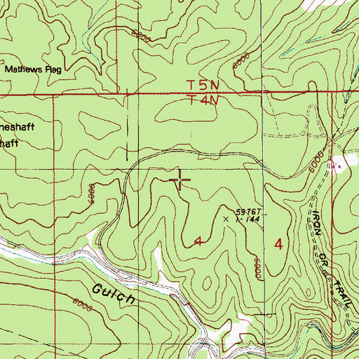Topographic Map of Pettigrew Trail, SD