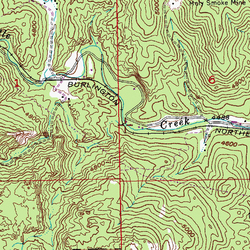 Topographic Map of Pine Creek, SD