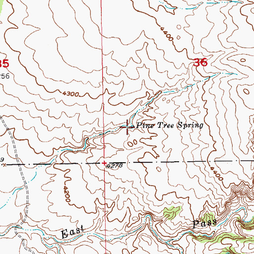 Topographic Map of Pine Tree Spring, SD