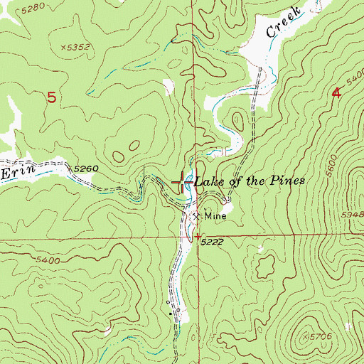 Topographic Map of Lake of the Pines, SD