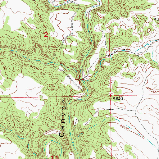 Topographic Map of Pleasant Valley Creek, SD