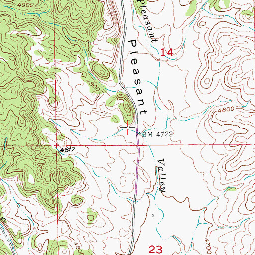 Topographic Map of Pleasant Valley School, SD