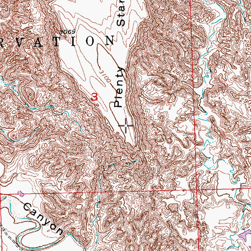 Topographic Map of Plenty Star Table, SD