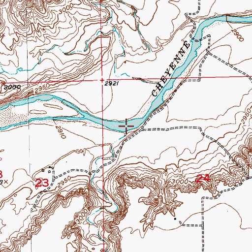 Topographic Map of Plumb Creek, SD