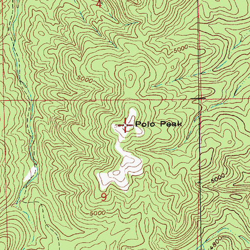 Topographic Map of Polo Peak, SD
