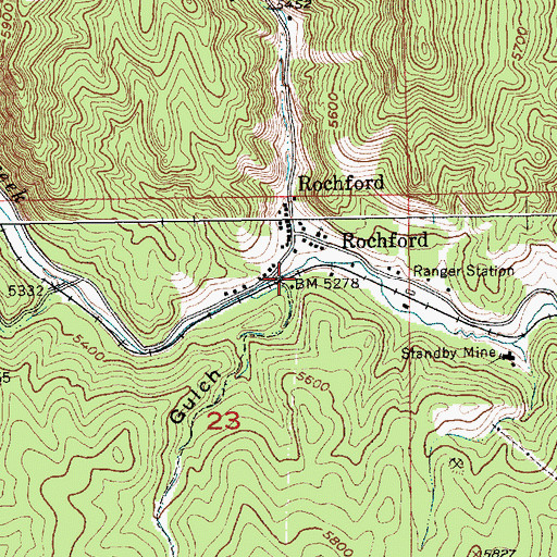 Topographic Map of Poverty Gulch, SD