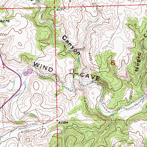 Topographic Map of Prairie Dog Canyon, SD