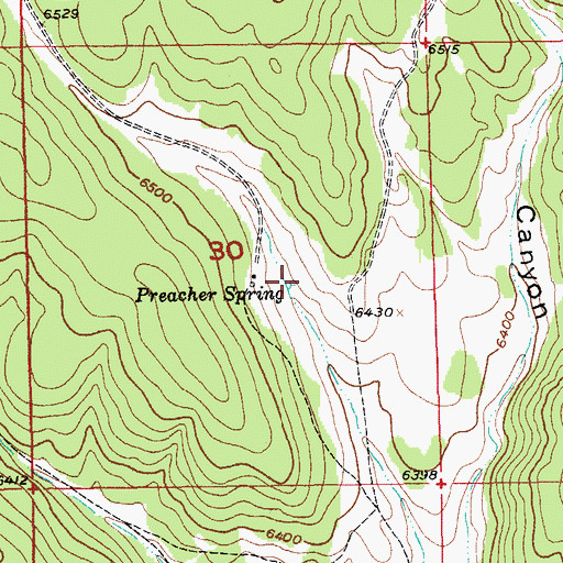 Topographic Map of Preacher Spring, SD