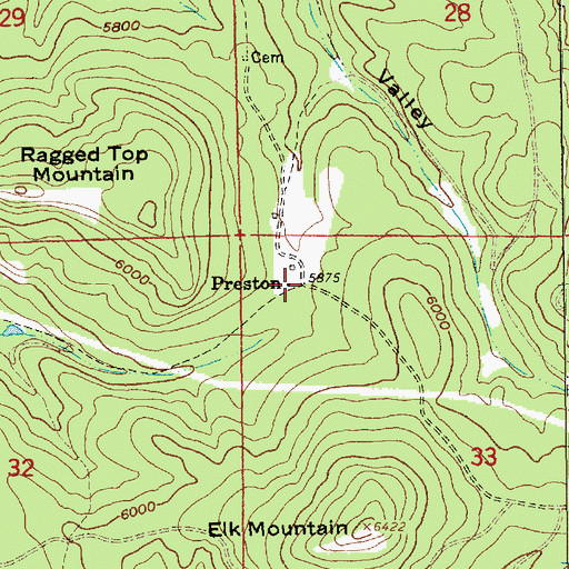 Topographic Map of Preston, SD