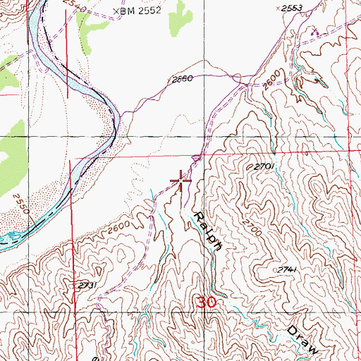 Topographic Map of Ralph Draw, SD