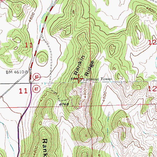 Topographic Map of Rankin Ridge, SD