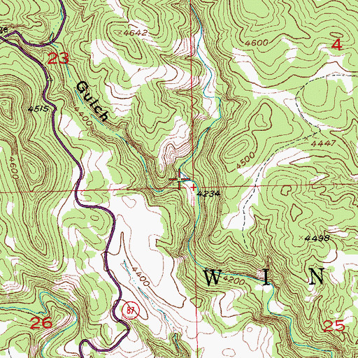 Topographic Map of Reaves Gulch, SD