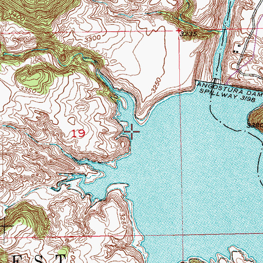 Topographic Map of Red Canyon, SD