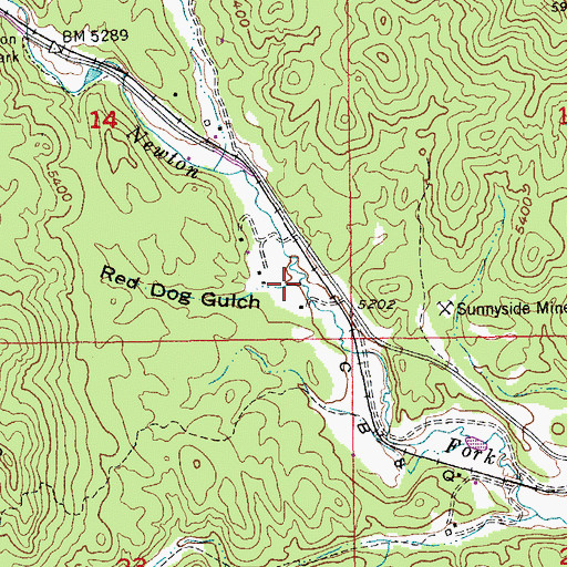 Topographic Map of Red Dog Gulch, SD