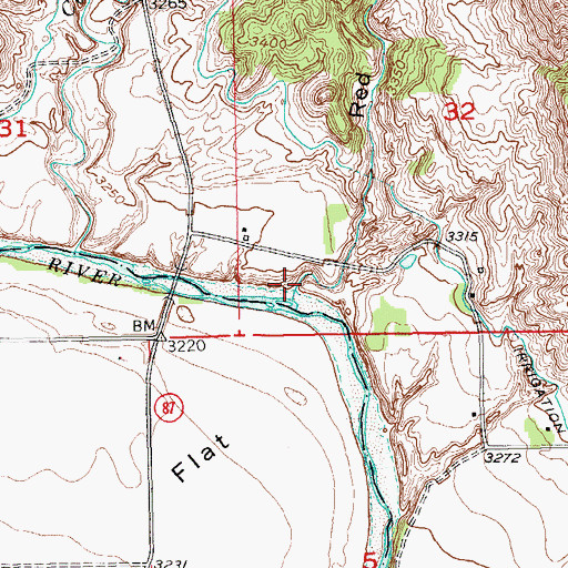 Topographic Map of Red Gulch, SD
