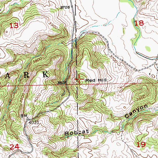 Topographic Map of Red Hill, SD