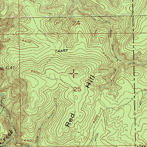 Topographic Map of Red Hill, SD