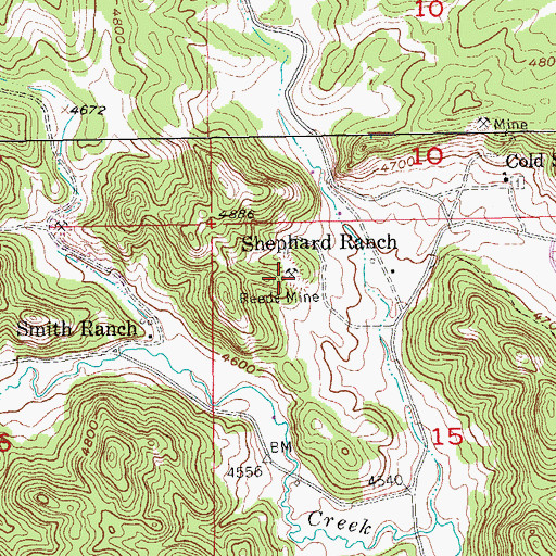 Topographic Map of Reede Mine, SD
