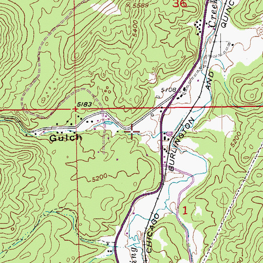 Topographic Map of Reno Gulch, SD
