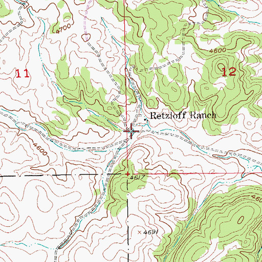 Topographic Map of Retzloff Ranch, SD