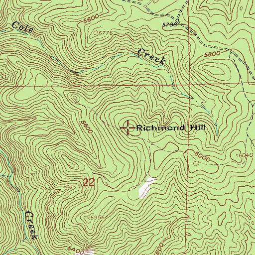 Topographic Map of Richmond Hill, SD