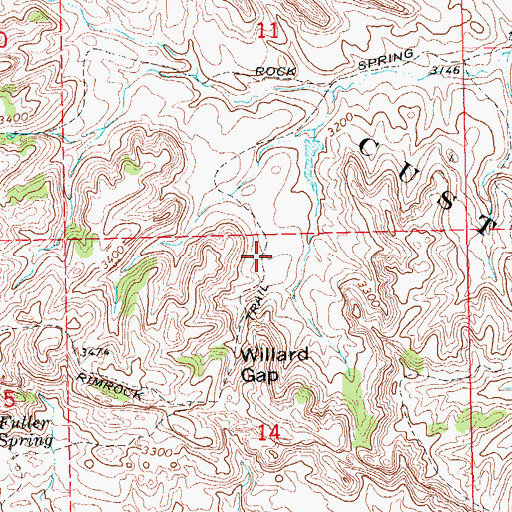 Topographic Map of Rimrock Trail, SD
