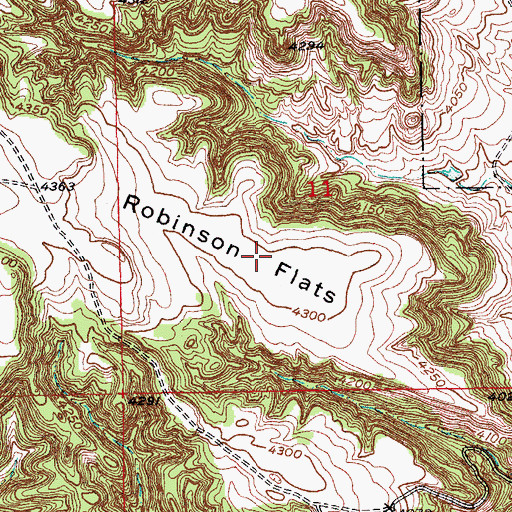 Topographic Map of Robinson Flats, SD
