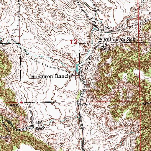 Topographic Map of Robinson Ranch, SD