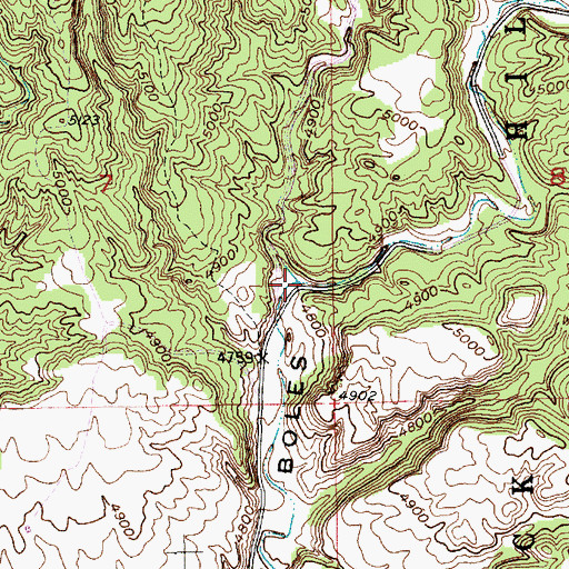 Topographic Map of Roby Canyon, SD