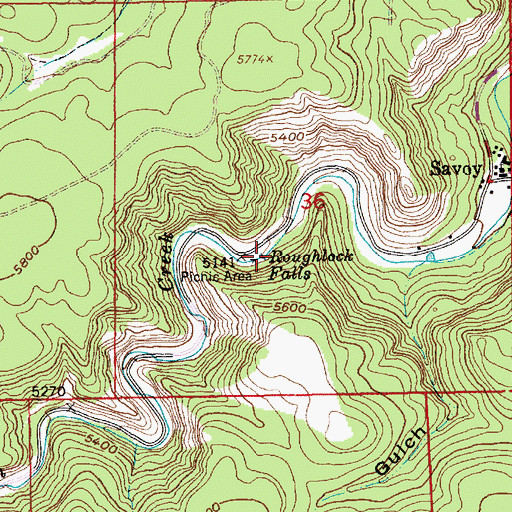 Topographic Map of Roughlock Falls, SD