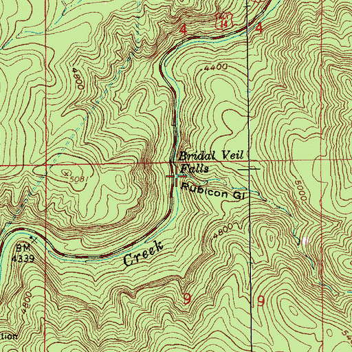 Topographic Map of Rubicon Gulch, SD