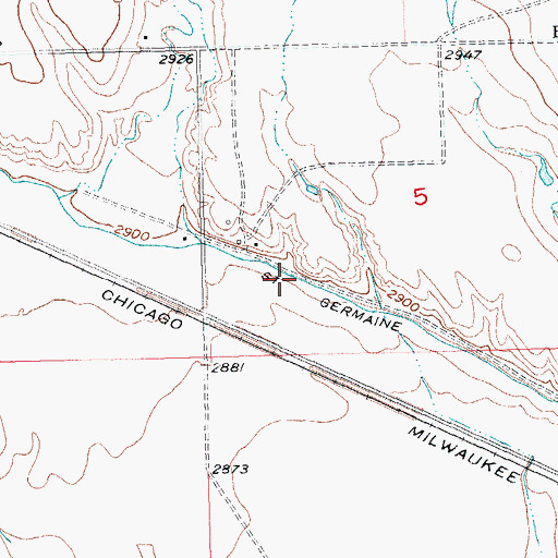 Topographic Map of Saint Germaine Ditch, SD