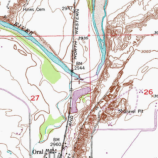 Topographic Map of Sand Creek, SD
