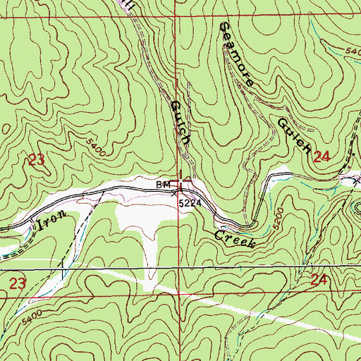 Topographic Map of Sawmill Gulch, SD