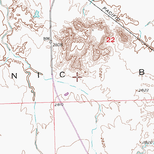 Topographic Map of Scenic Basin, SD