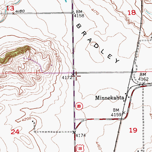 Topographic Map of School Number 3, SD