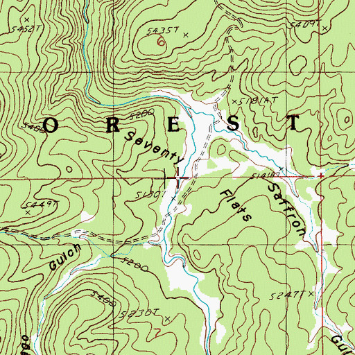 Topographic Map of Seventy Flats, SD