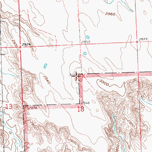 Topographic Map of Seventyone Table, SD