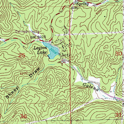 Topographic Map of Sheep Draw, SD