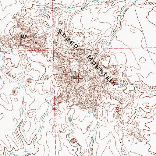 Topographic Map of Sheep Mountain, SD
