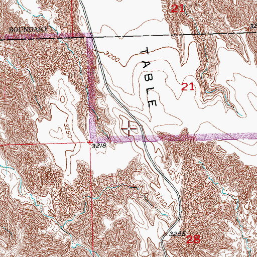 Topographic Map of Sheep Mountain Table, SD