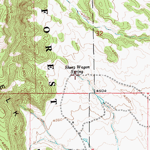 Topographic Map of Sheep Wagon Spring, SD
