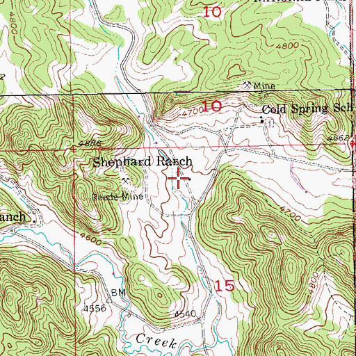 Topographic Map of Shephard Ranch, SD