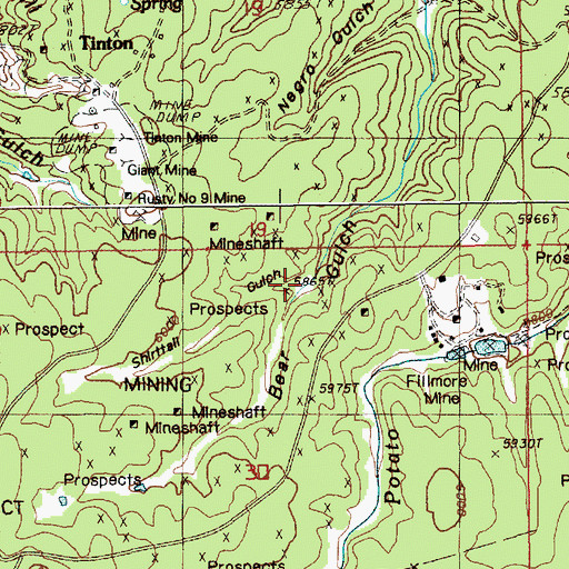 Topographic Map of Shirttail Gulch, SD