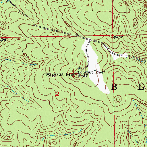 Topographic Map of Signal Hill, SD