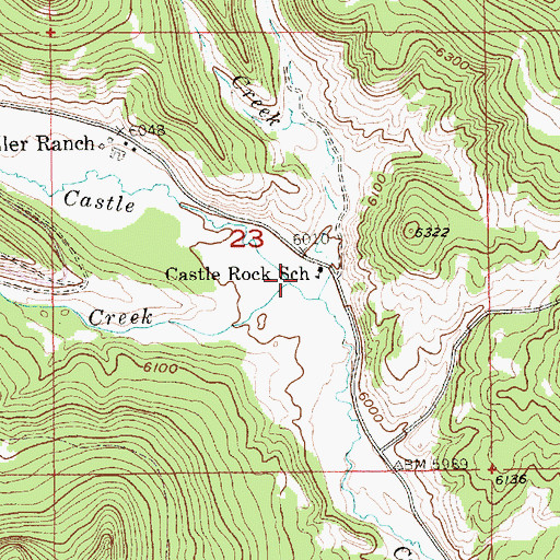 Topographic Map of Silver Creek, SD
